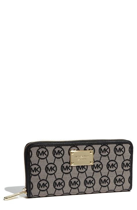 michael kors wallet continental monogram leather white